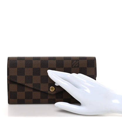 Louis Vuitton Damier Ebene Sarah Wallet NM 2 of 7
