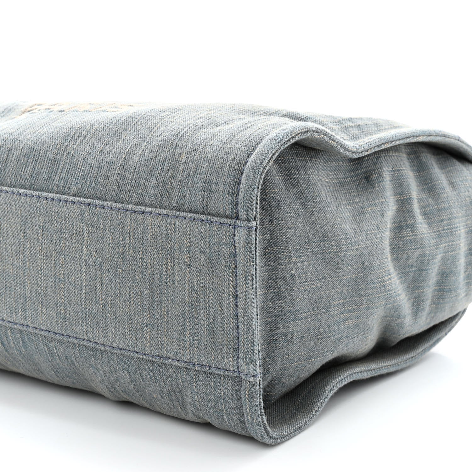 Chanel Denim Small Deauville Tote Light Blue 11 of 11