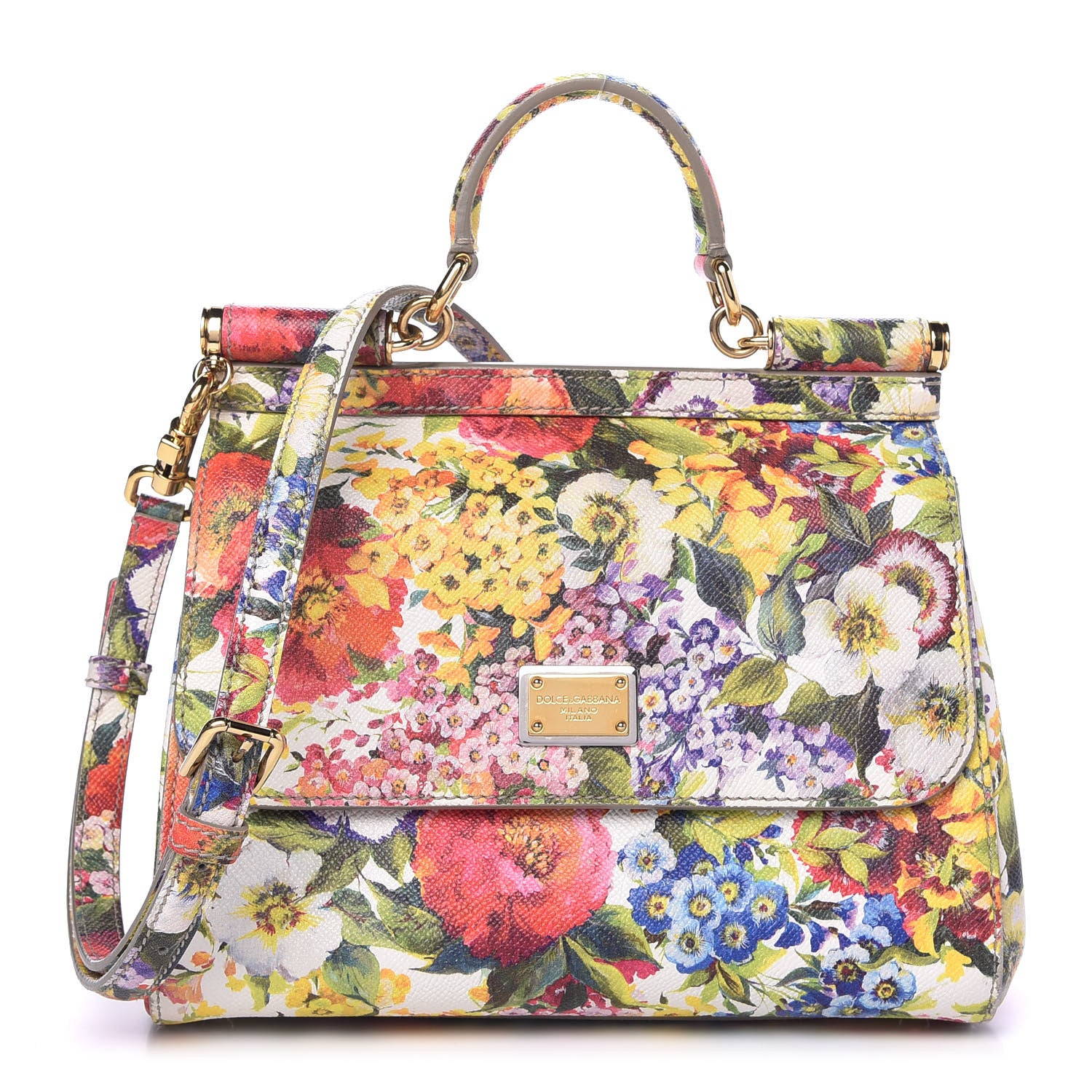 Dolce & Gabbana Dauphine Floral Print Medium Miss Sicily Satchel Multicolor 1 of 8