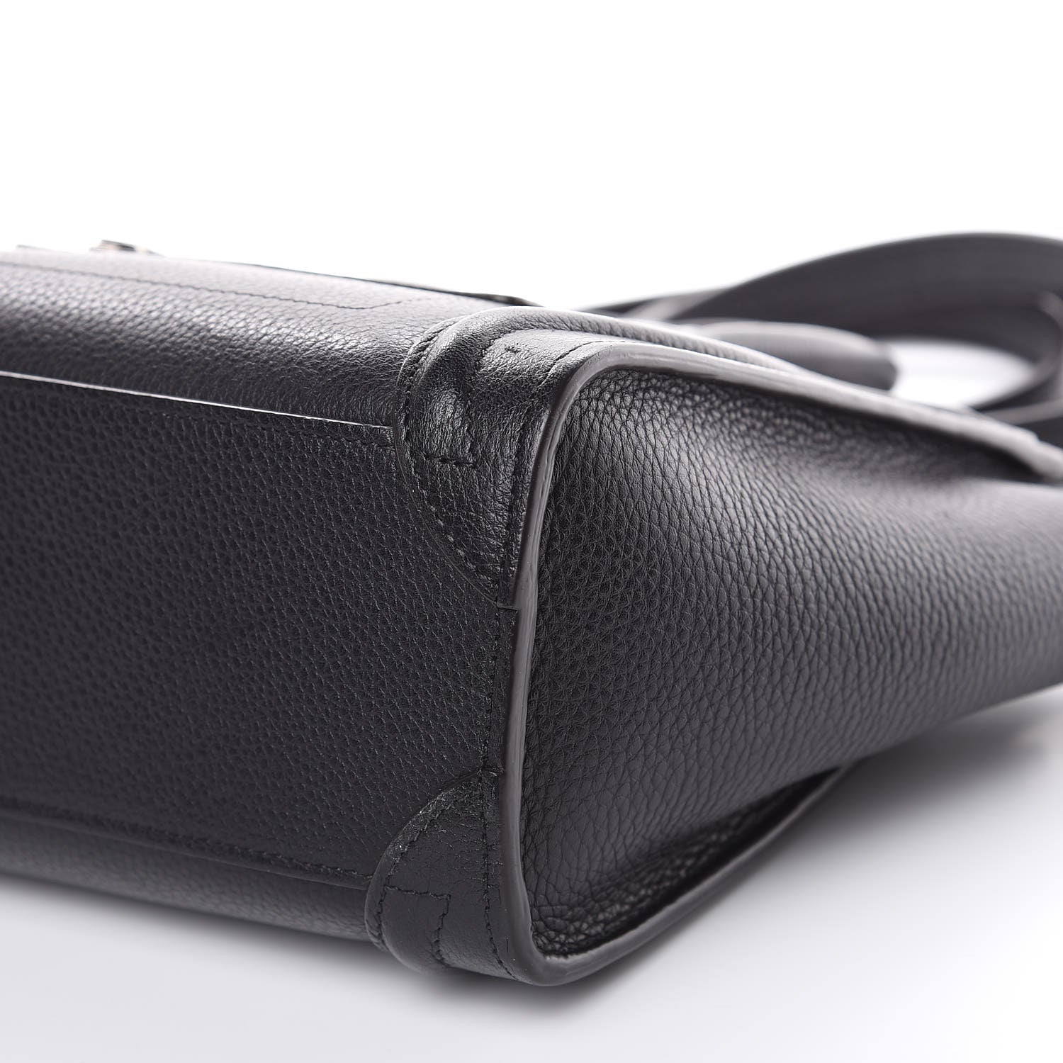 Celine Drummed Calfskin Nano Luggage Black 8 of 13