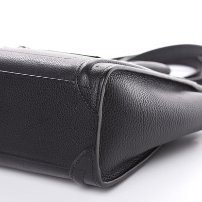 Celine Drummed Calfskin Nano Luggage Black 8 of 13
