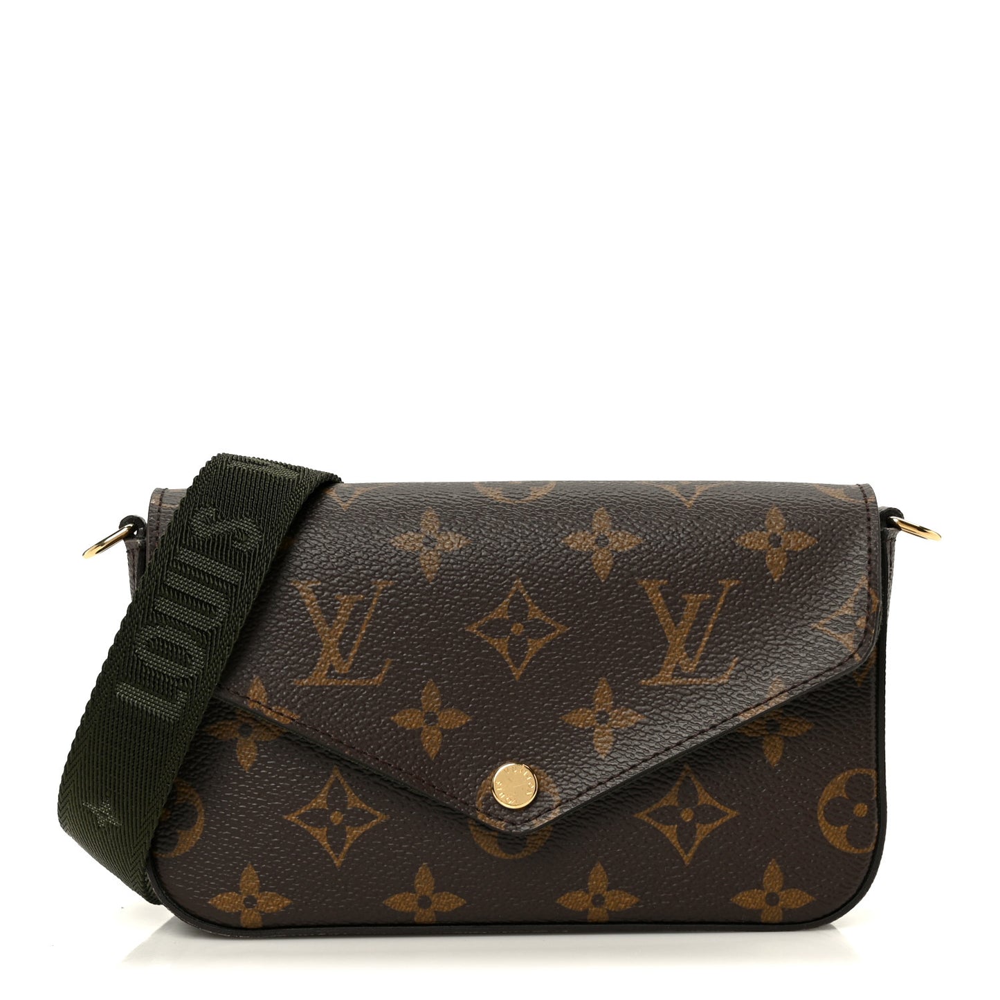 Monogram Felicie Strap & Go Kaki
