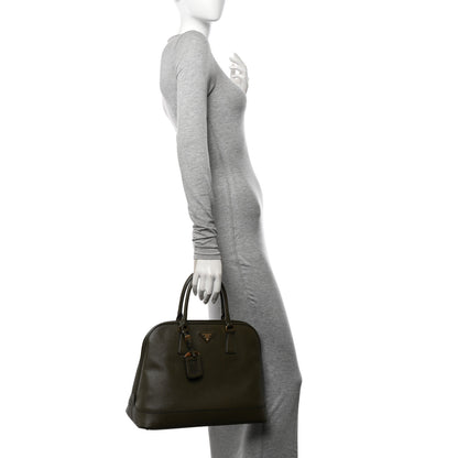 Prada Saffiano Lux Medium Promenade Tote Militare 2 of 13