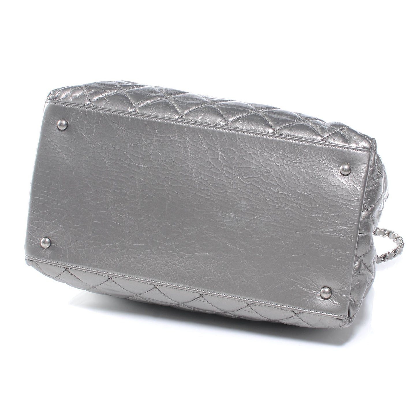 Calfskin Small Chain Me Tote Silver