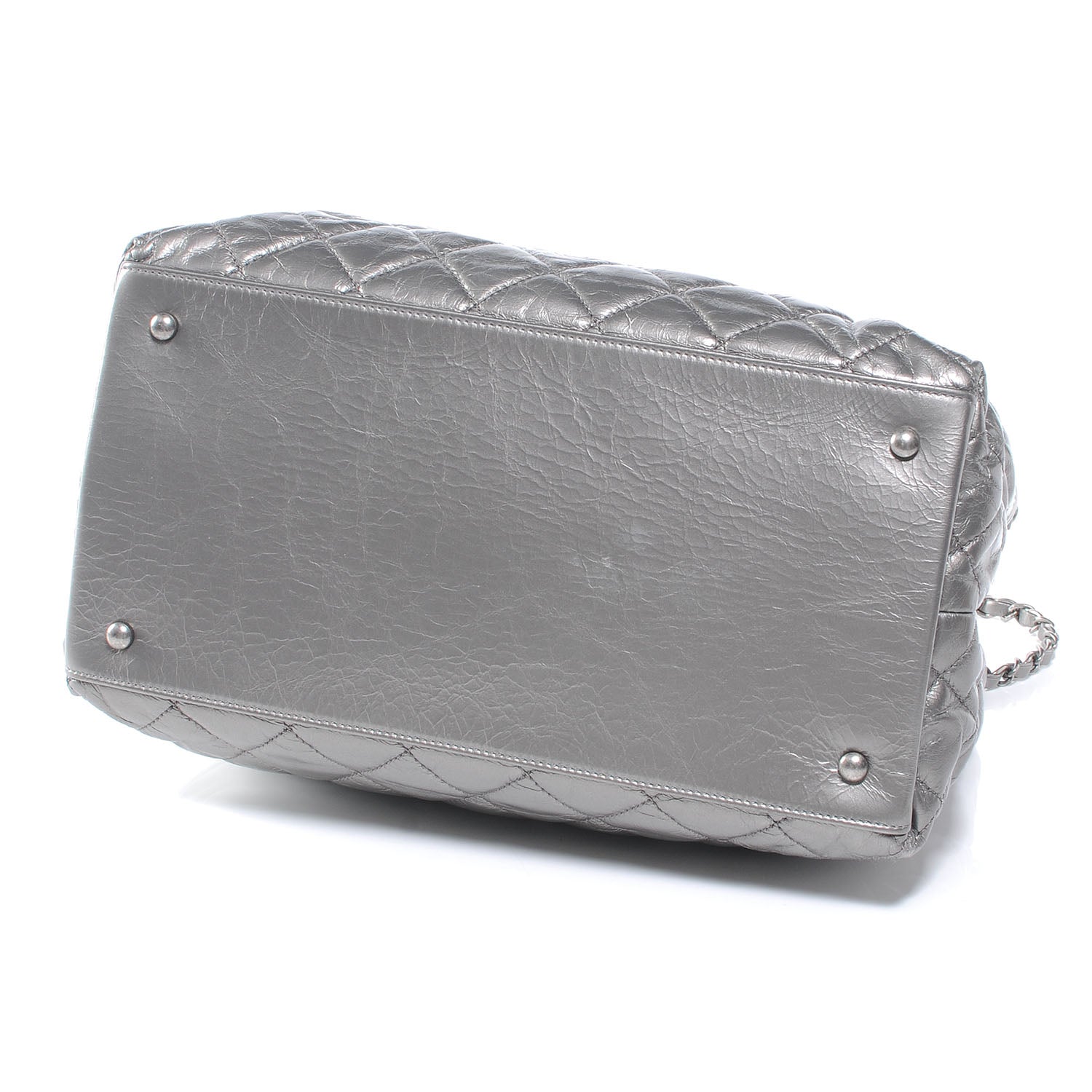 Chanel Calfskin Small Chain Me Tote Silver 4 of 7