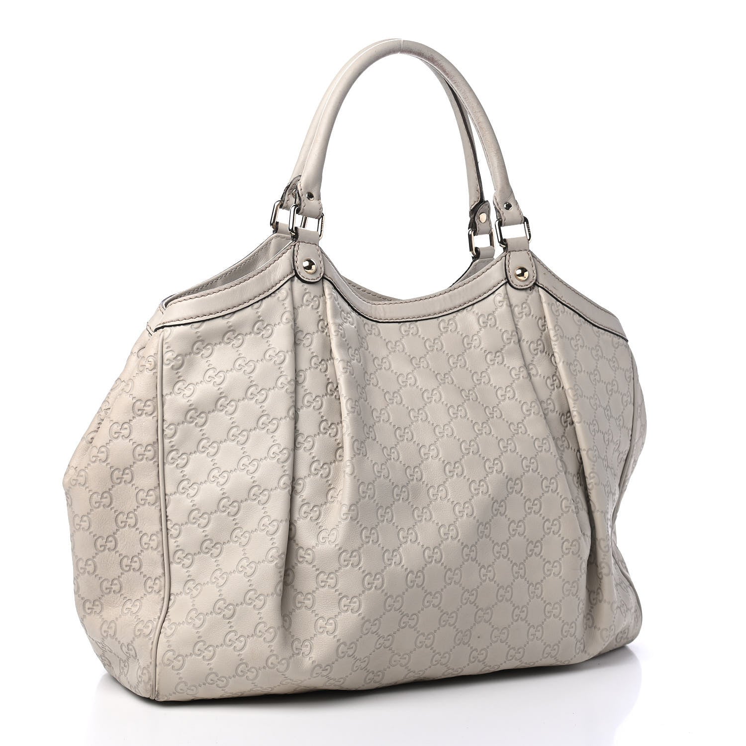 Gucci Guccissima Large Sukey Tote Mystic White 2 of 10