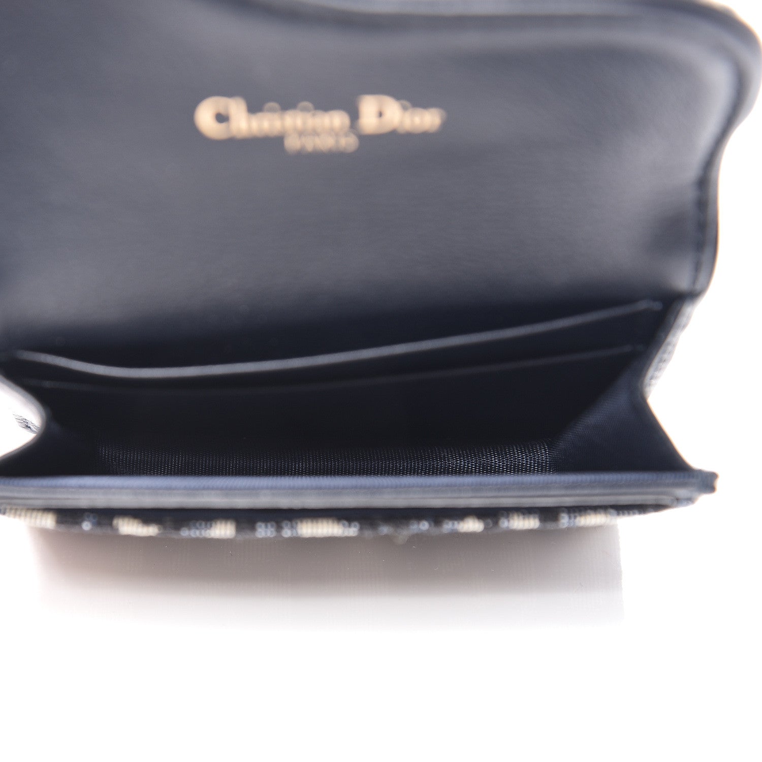 Christian Dior Oblique Saddle Card Holder Blue 4 of 6