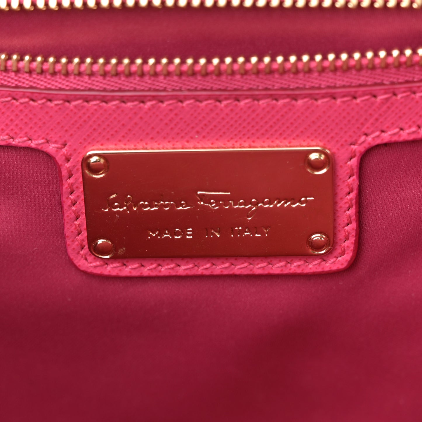Hammered Calfskin Vara Bow Chain Crossbody Pink