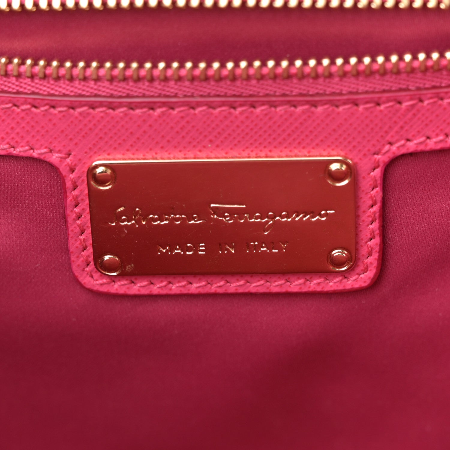 Salvatore Ferragamo Hammered Calfskin Vara Bow Chain Crossbody Pink 6 of 15