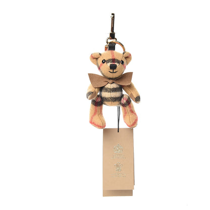 Burberry Cashmere Vintage Check Thomas Bear Bag Charm Antique Yellow 1 of 3