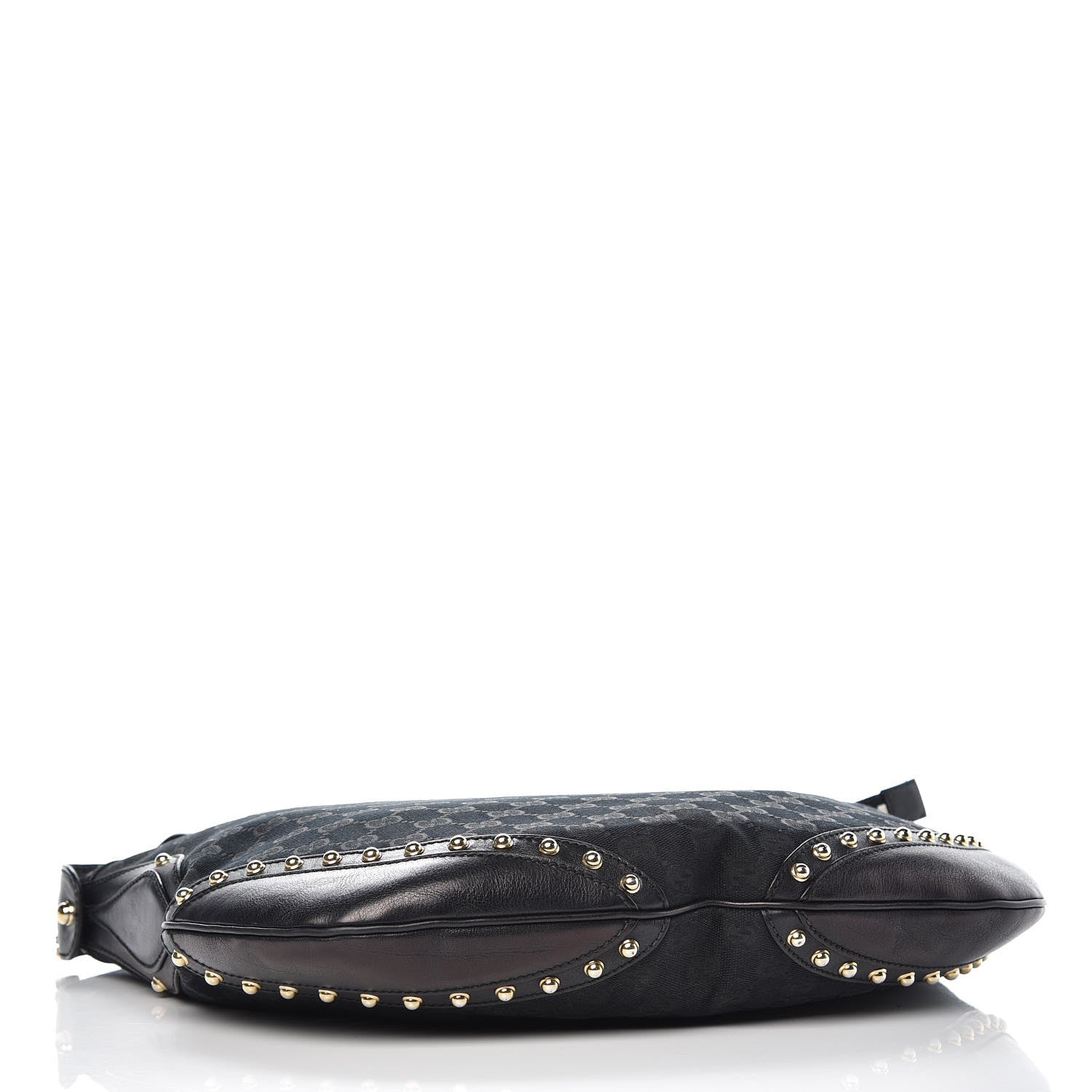 Gucci Monogram Pelham Studded Shoulder Bag Black 4 of 10