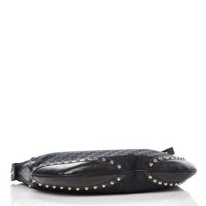 Gucci Monogram Pelham Studded Shoulder Bag Black 4 of 10