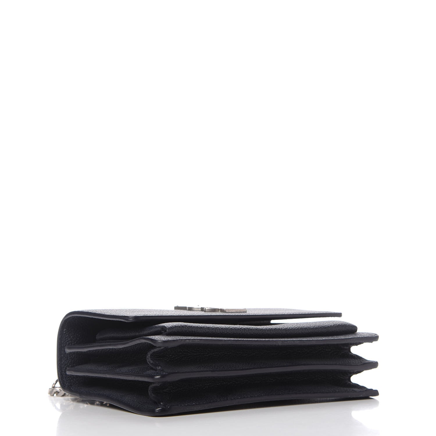 Saint Laurent Grained Calfskin Small Monogram Sunset Navy Blue 4 of 9