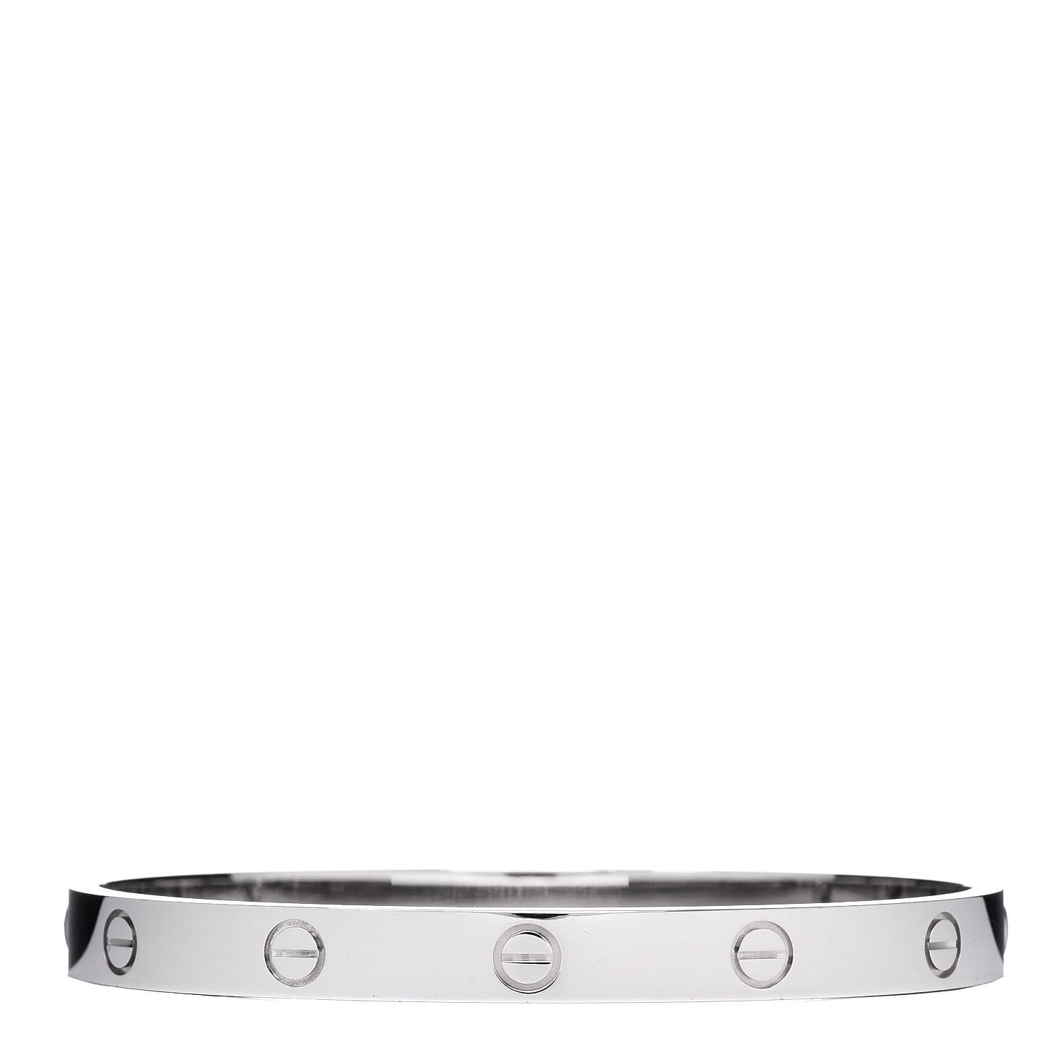 Cartier 18K White Gold LOVE Bracelet 18 3 of 5