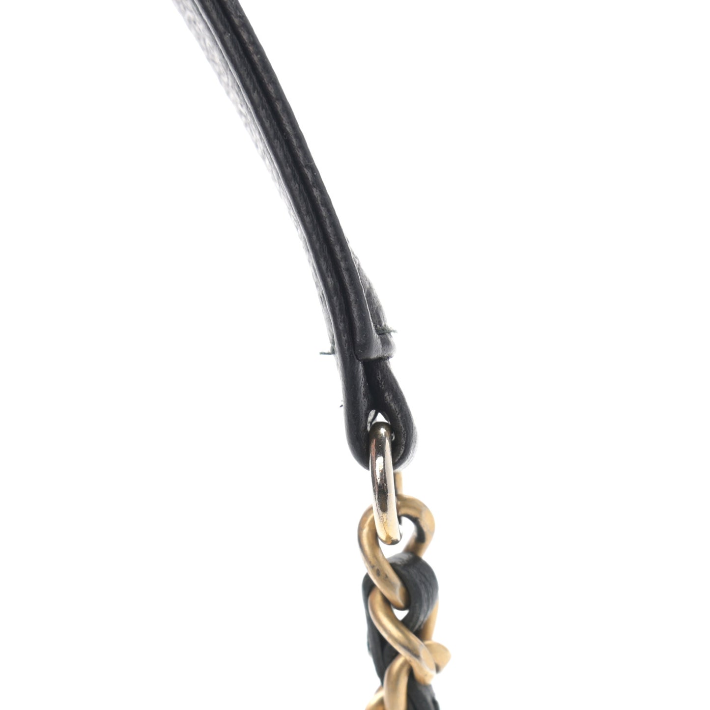 Letter Calfskin Embossed Quilted Square Wallet On Chain WOC Black