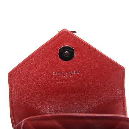 Saint Laurent Sheepskin Matelasse Monogram Mini College Bag New Red 6 of 7
