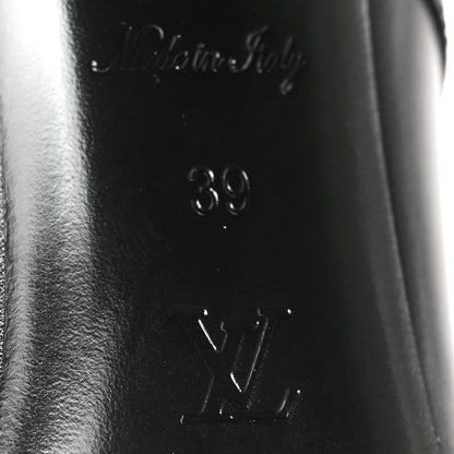 Louis Vuitton Calfskin Monogram Bliss Lace Up Ankle Boots 39 Black 7 of 9