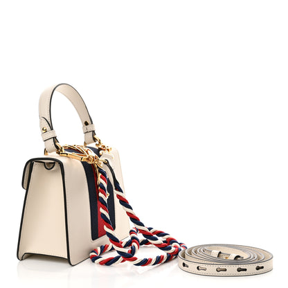Gucci Calfskin Mini Sylvie Top Handle Bag White 3 of 12