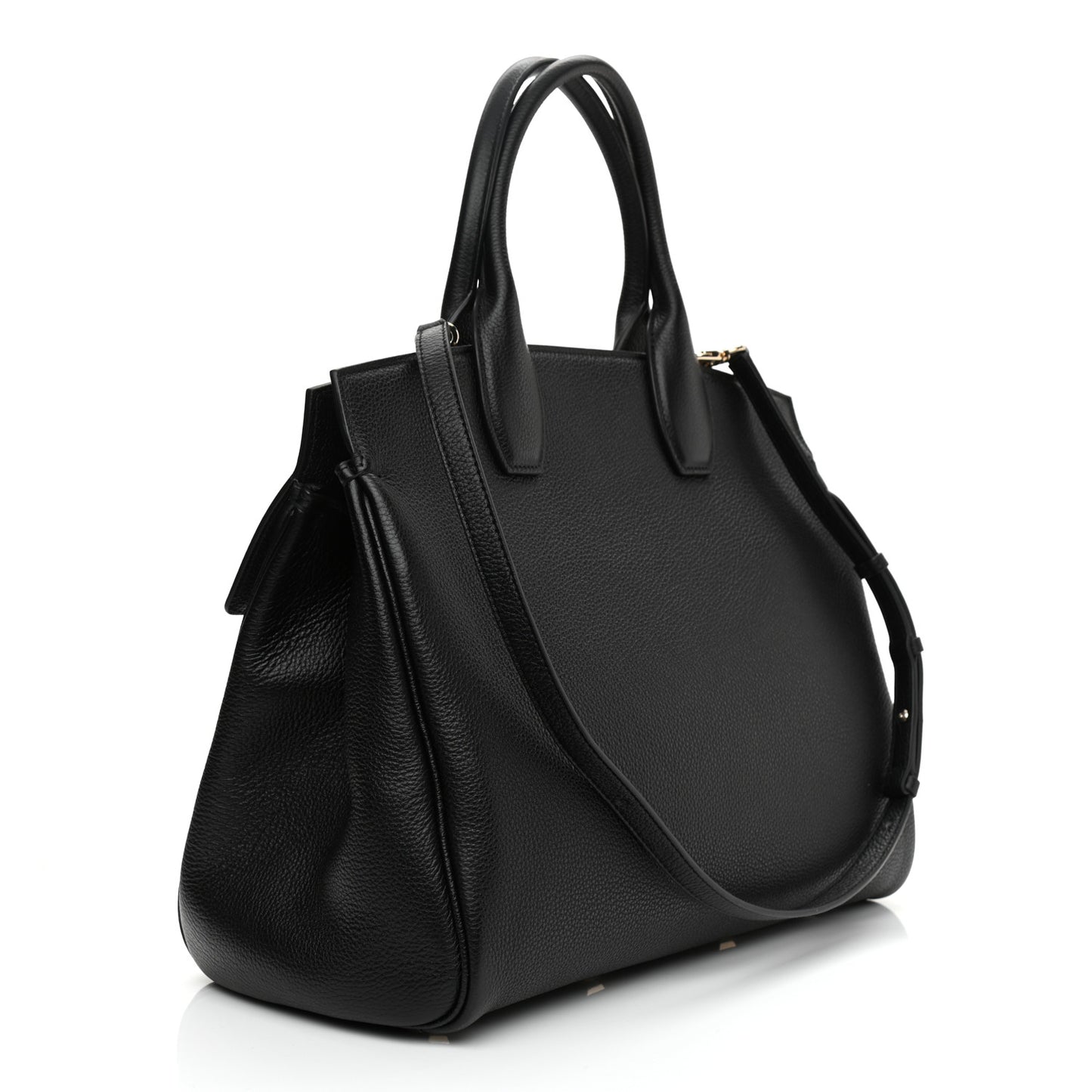 Calfskin Medium Studio Bag Black