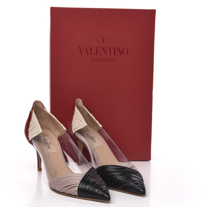 Valentino Garavani Ruched Lambskin PVC B-Drape Pumps 36 Multicolor 11 of 11