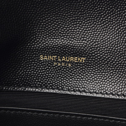 Saint Laurent Grain De Poudre Medium Classic Monogram Kate Satchel Black 7 of 9