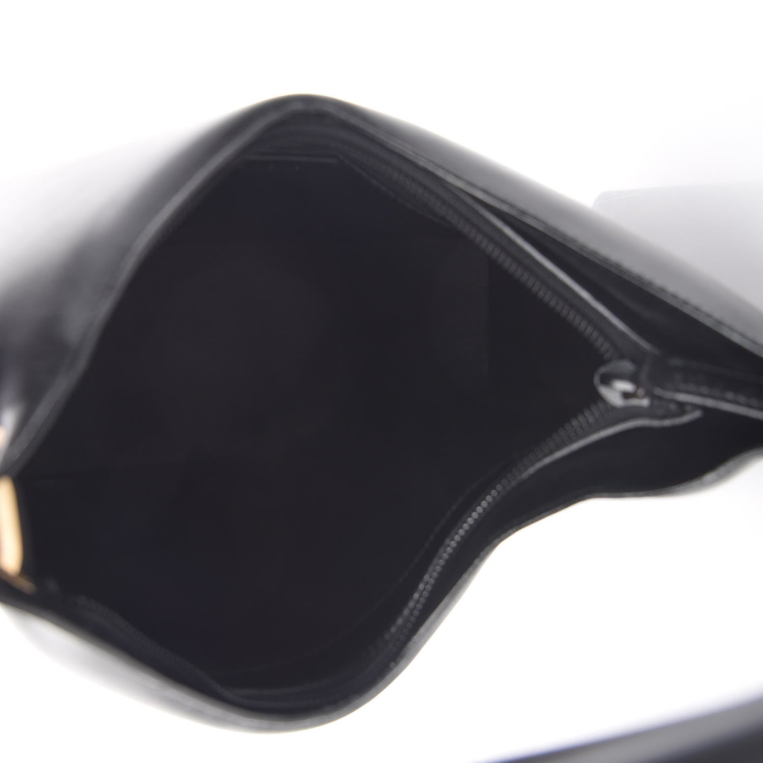 Gucci Smooth Calfskin Bamboo Handle Shoulder Bag Black 5 of 14