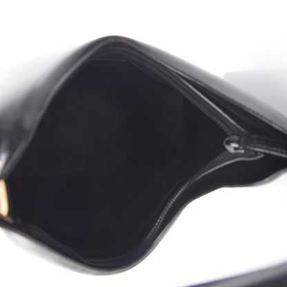 Gucci Smooth Calfskin Bamboo Handle Shoulder Bag Black 5 of 14