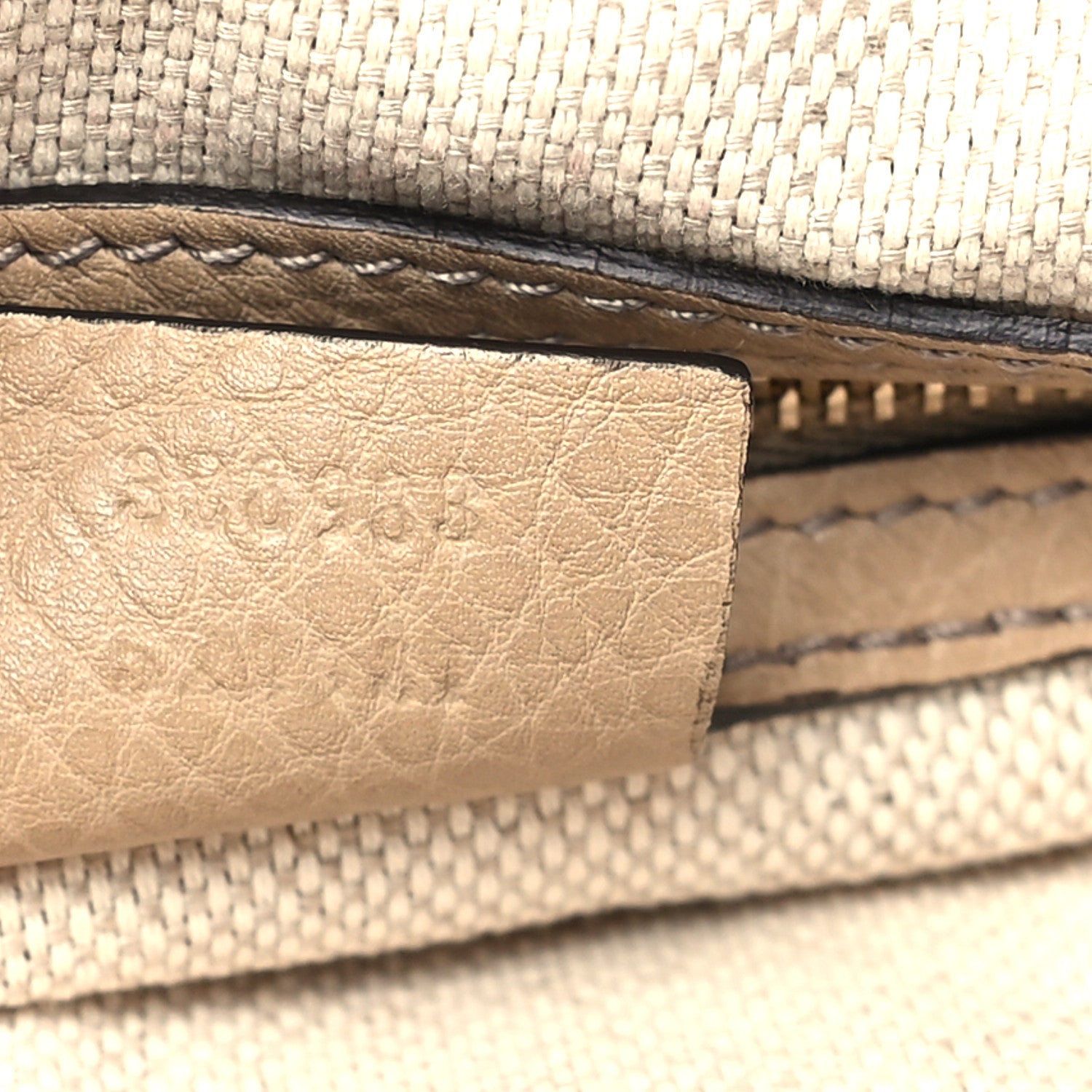 Gucci Pebbled Calfskin Small Soho Bowler Camelia 7 of 9