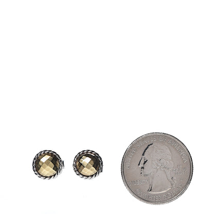 David Yurman Sterling Silver 18K Yellow Gold Chatelaine Earrings 2 of 5