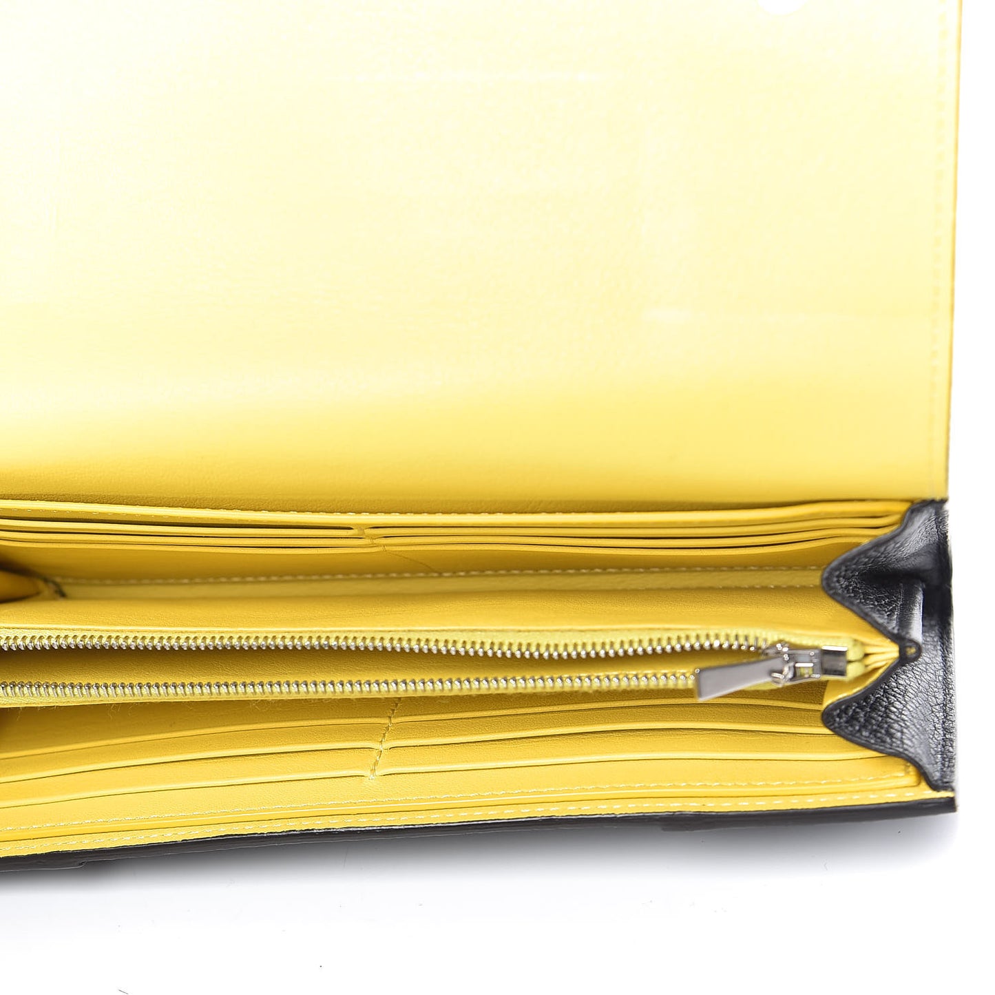 Drummed Calfskin Large Multifunction Flap Wallet Black