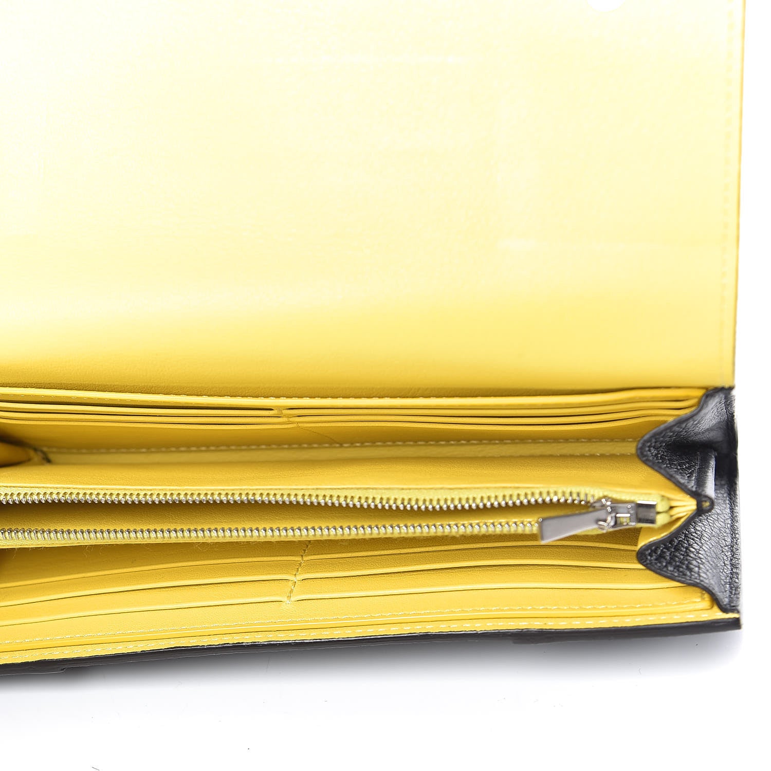 Celine Drummed Calfskin Large Multifunction Flap Wallet Black 5 of 8