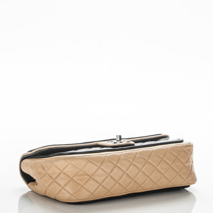 Chanel Lambskin Classic Twist Flap Black Beige 4 of 6