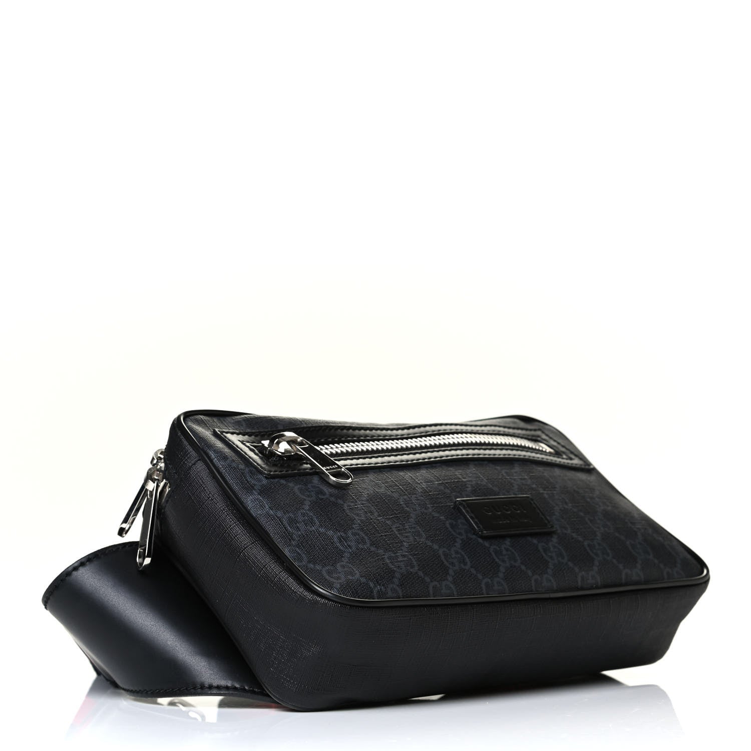 Gucci Soft GG Supreme Monogram Web Belt Bag Black Grey 3 of 5