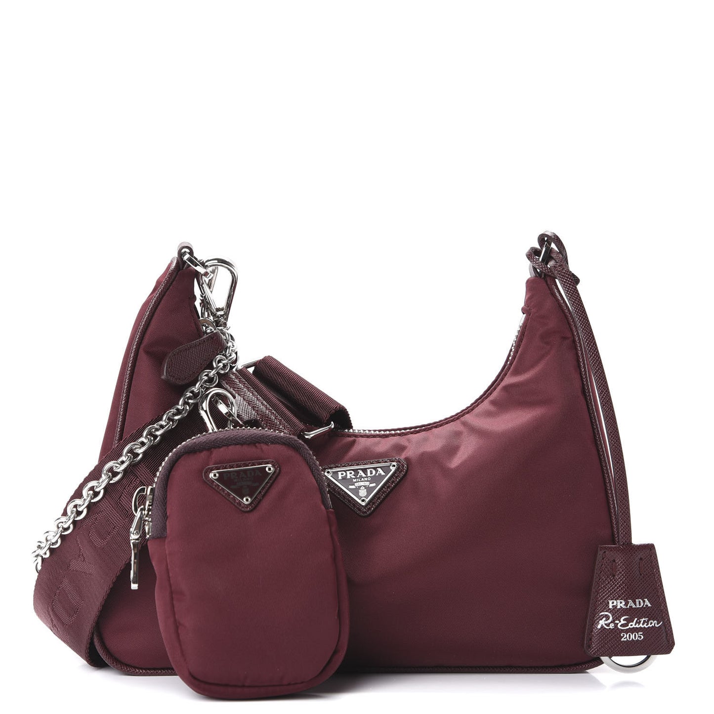 Tessuto Nylon Re-Edition 2005 Shoulder Bag Granato