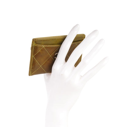 Chanel Llama Quilted Card Holder Green 2 of 8