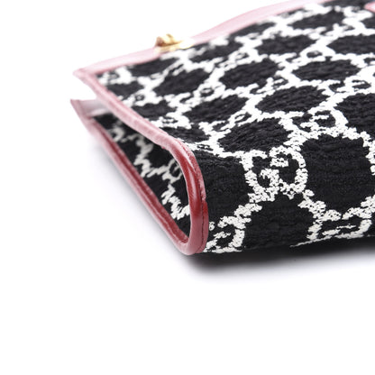 Gucci Tweed GG Monogram Large Rajah Chain Tote Romantic Cherry Black White 9 of 11
