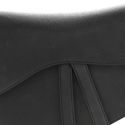 Christian Dior Grained Calfskin Saddle Bag Black 9 of 13