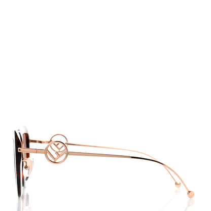 Fendi Acetate Metal F is Fendi FF Square Cat Eye Sunglasses FF 0408/S Havana 3 of 7