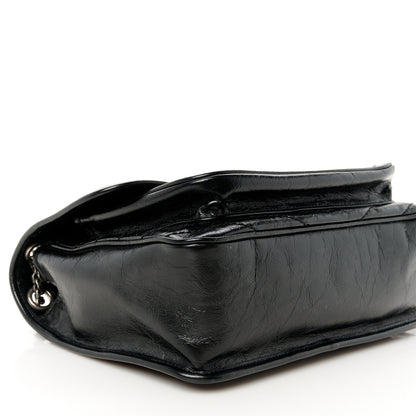 Saint Laurent Crinkled Calfskin Matelasse Monogram Medium Niki Chain Satchel Black 10 of 11