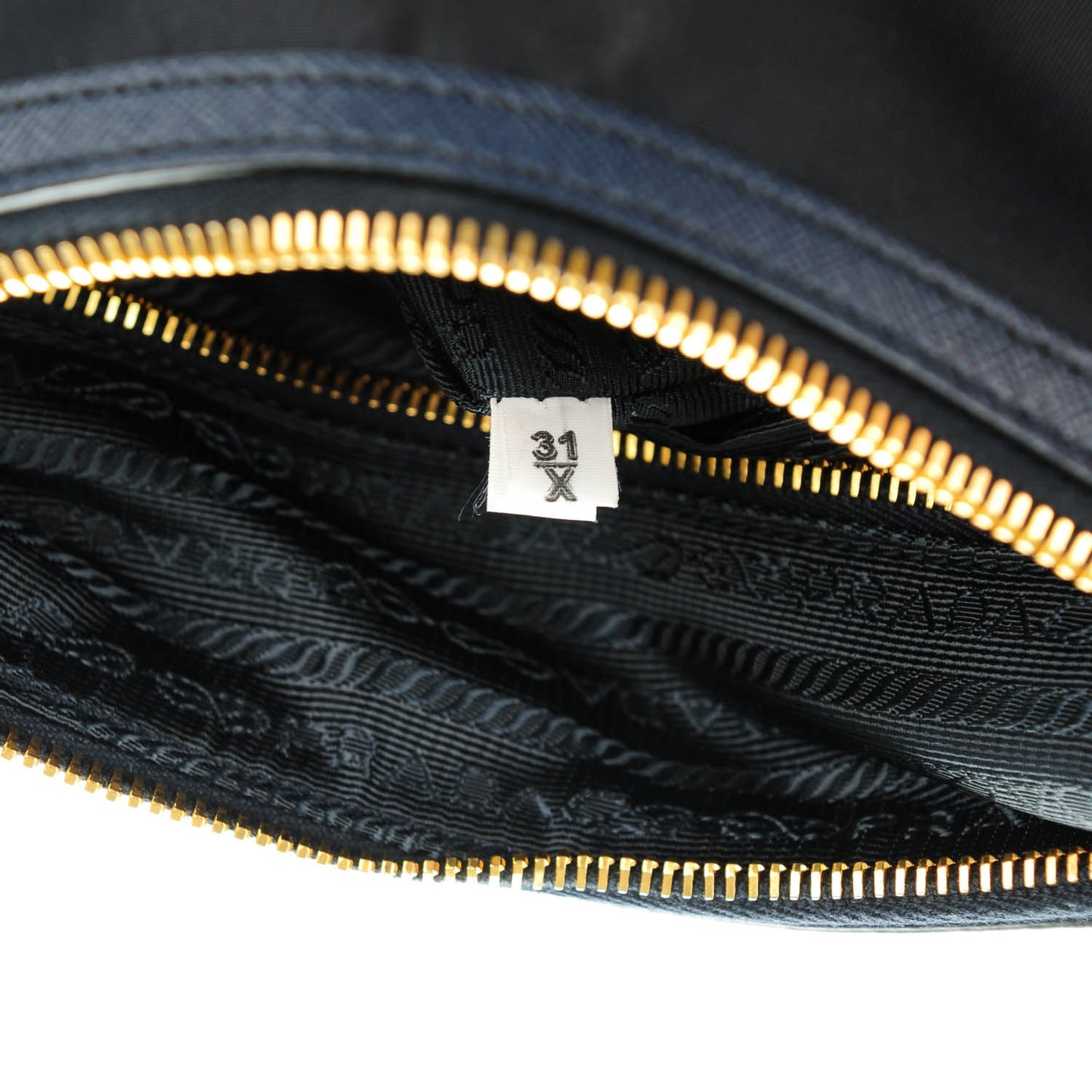 Tessuto Nylon Saffiano Crossbody Bag Blue