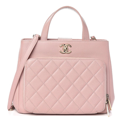 Chanel Caviar Quilted Small Business Affinity Shopping Bag Light Pink 1 of 12