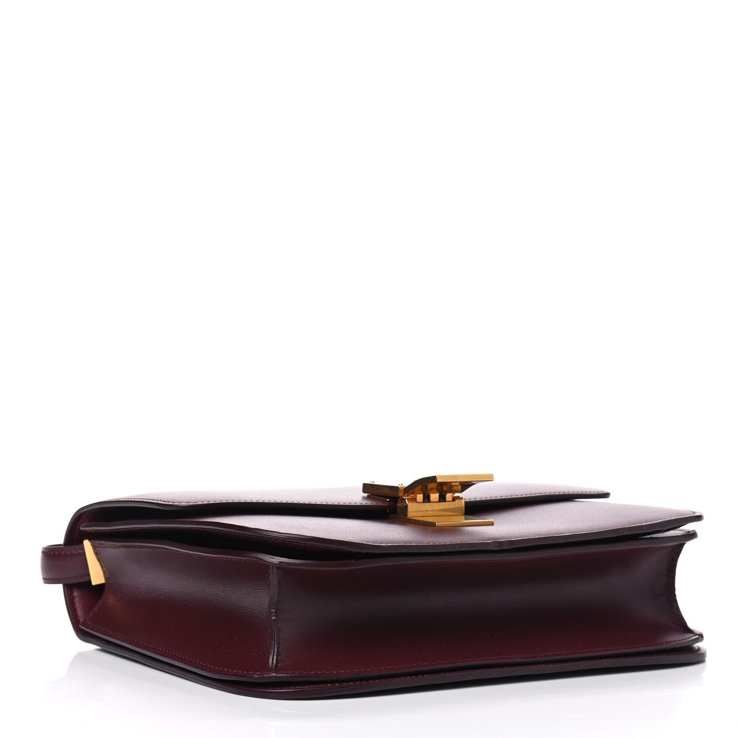 Celine Box Calfskin Medium Classic Box Flap Bag Burgundy 3 of 4