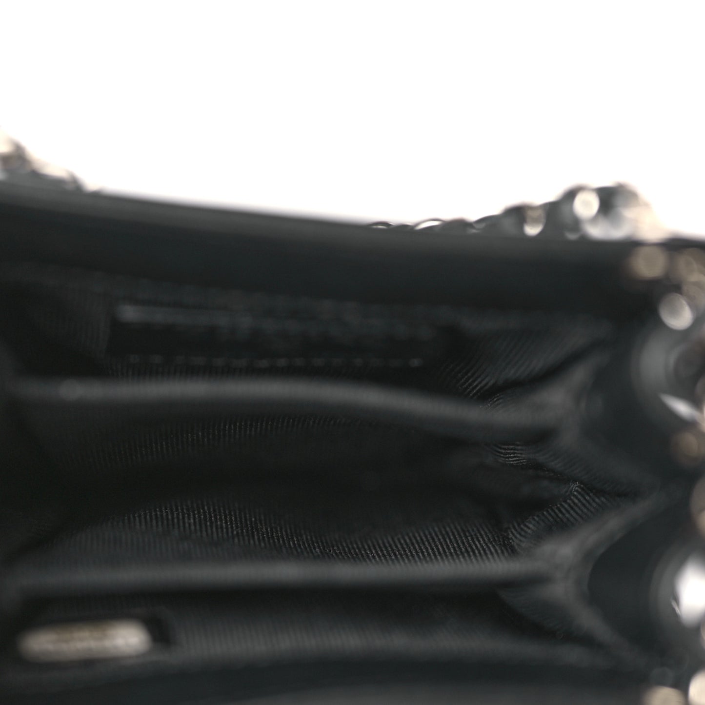 Patent CC Phone Holder Crossbody Black