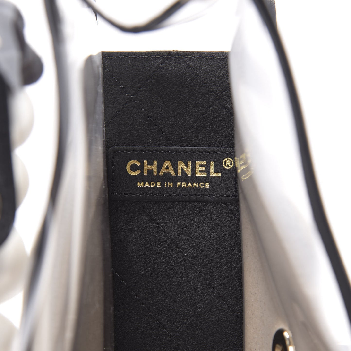 Lambskin PVC Sand By The Sea Flap With Pearl Strap Black
