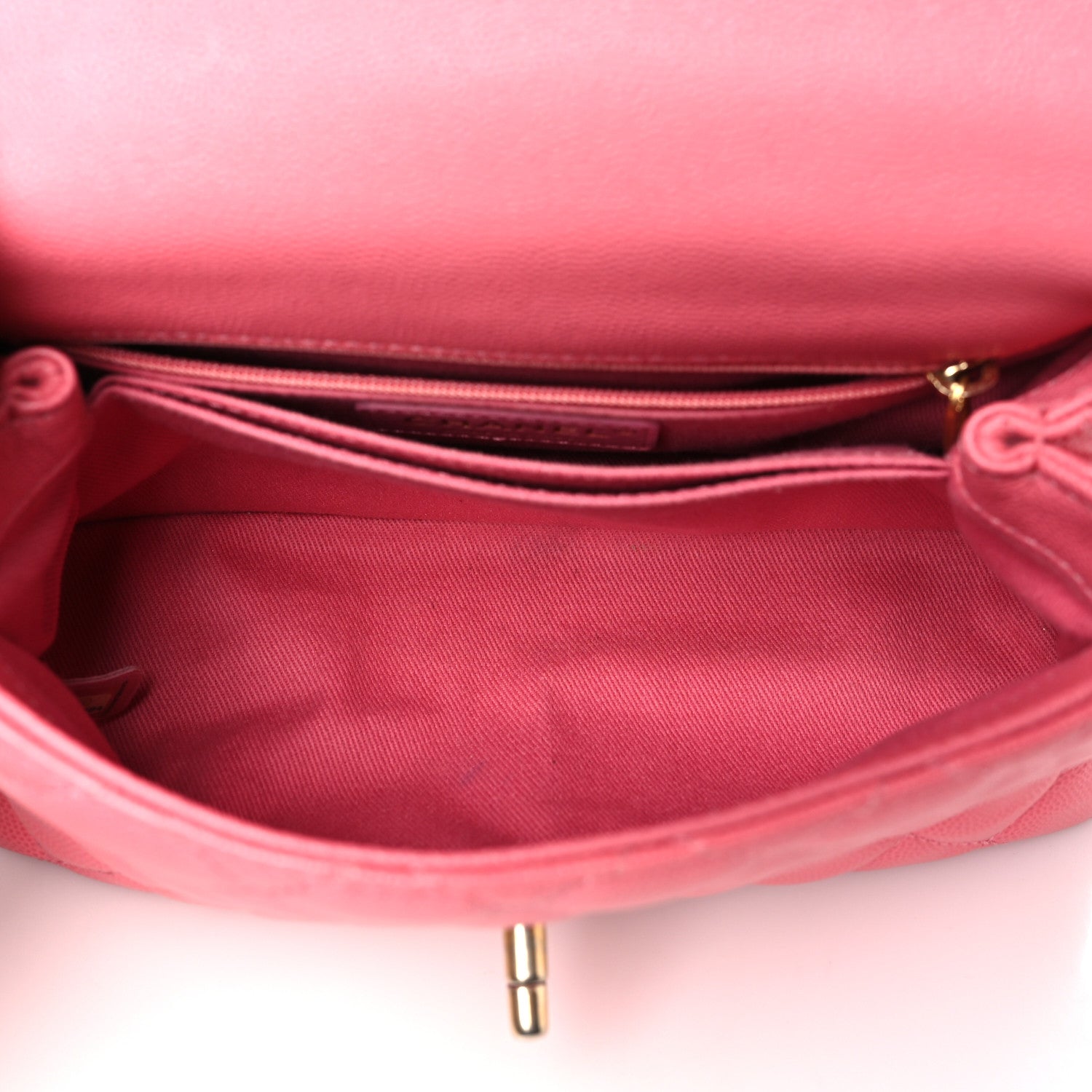 Chanel Caviar Lizard Embossed Quilted Mini Coco Handle Flap Pink 5 of 10