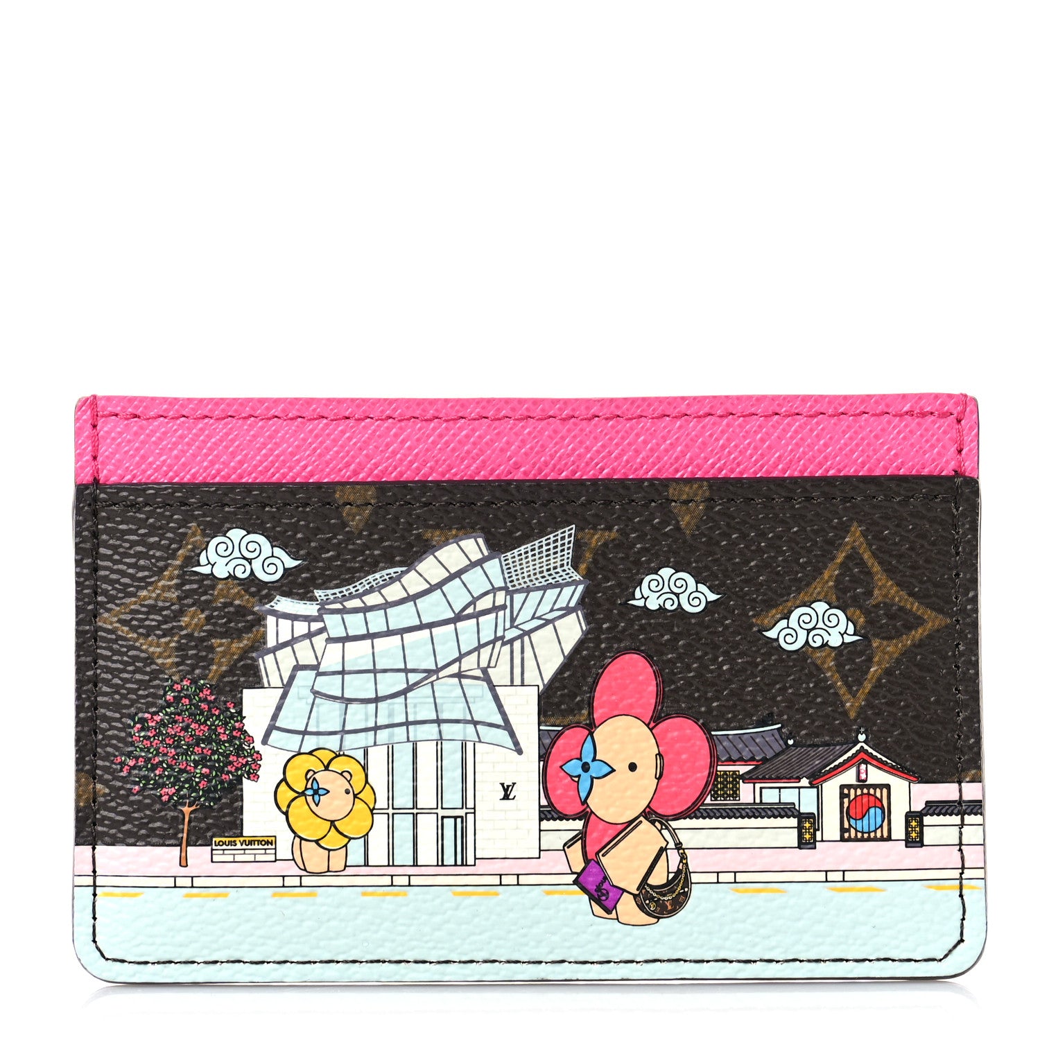 Louis Vuitton Monogram 2022 Christmas Animation Seoul Cardholder Fuchsia 1 of 9
