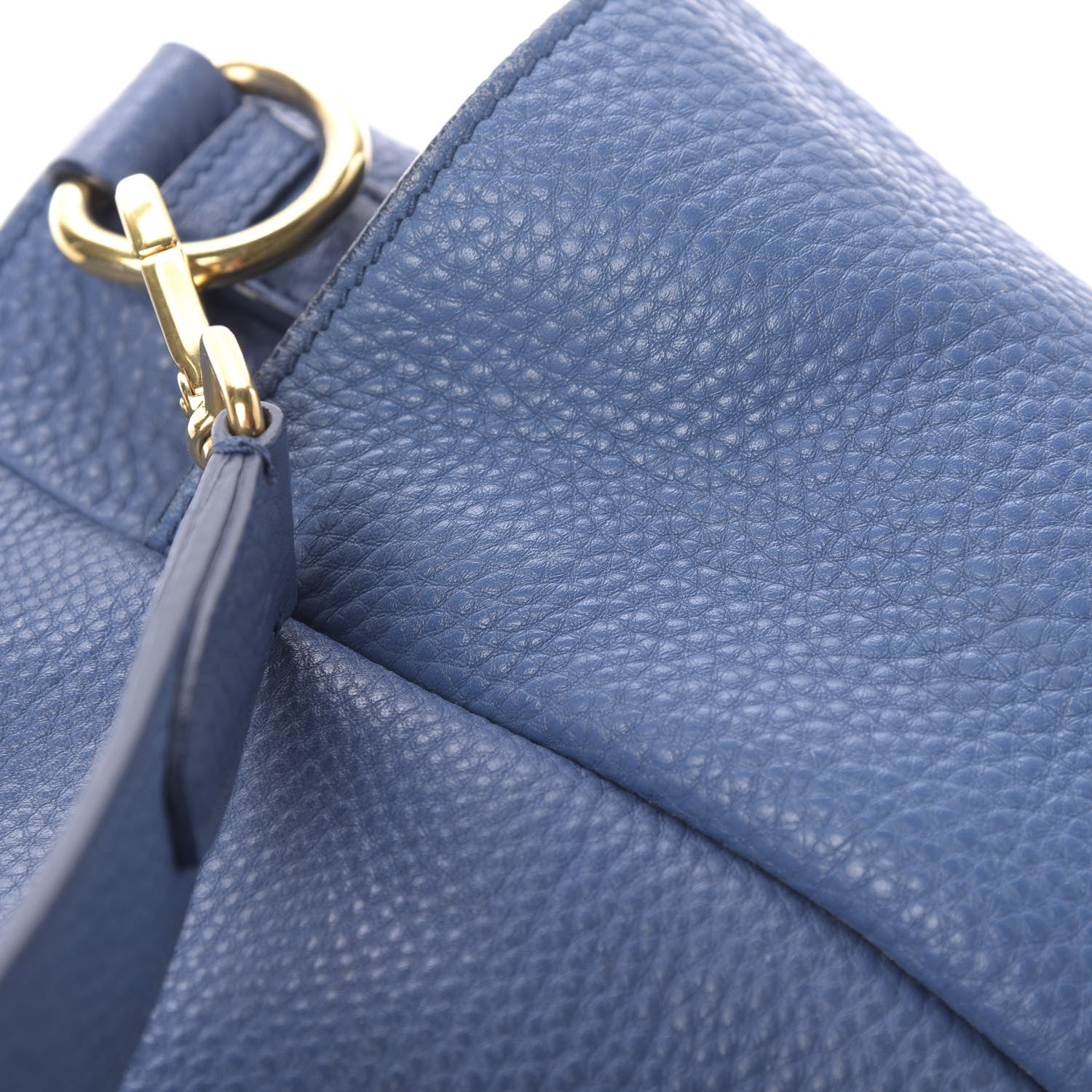 Prada Vitello Daino Double Pocket Hobo Cobalto 11 of 14