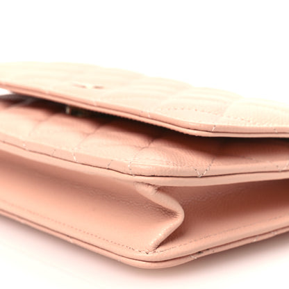Chanel Caviar Quilted Wallet On Chain WOC Light Pink 11 of 12
