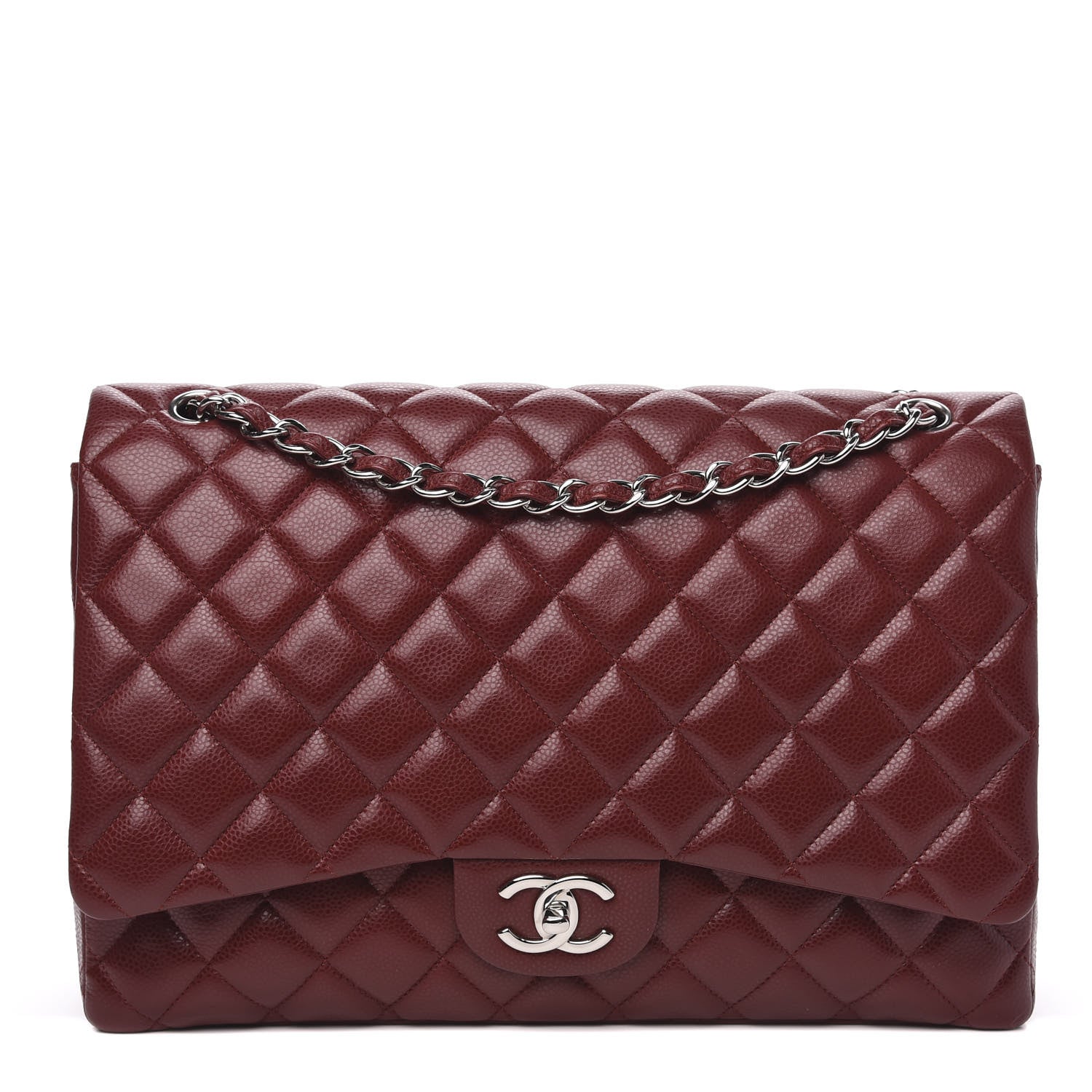 Chanel Caviar Quilted Maxi Double Flap Red 1 of 14