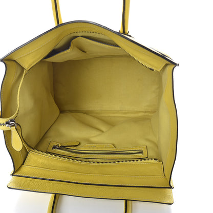 Celine Drummed Calfskin Mini Luggage Chartreuse 5 of 11